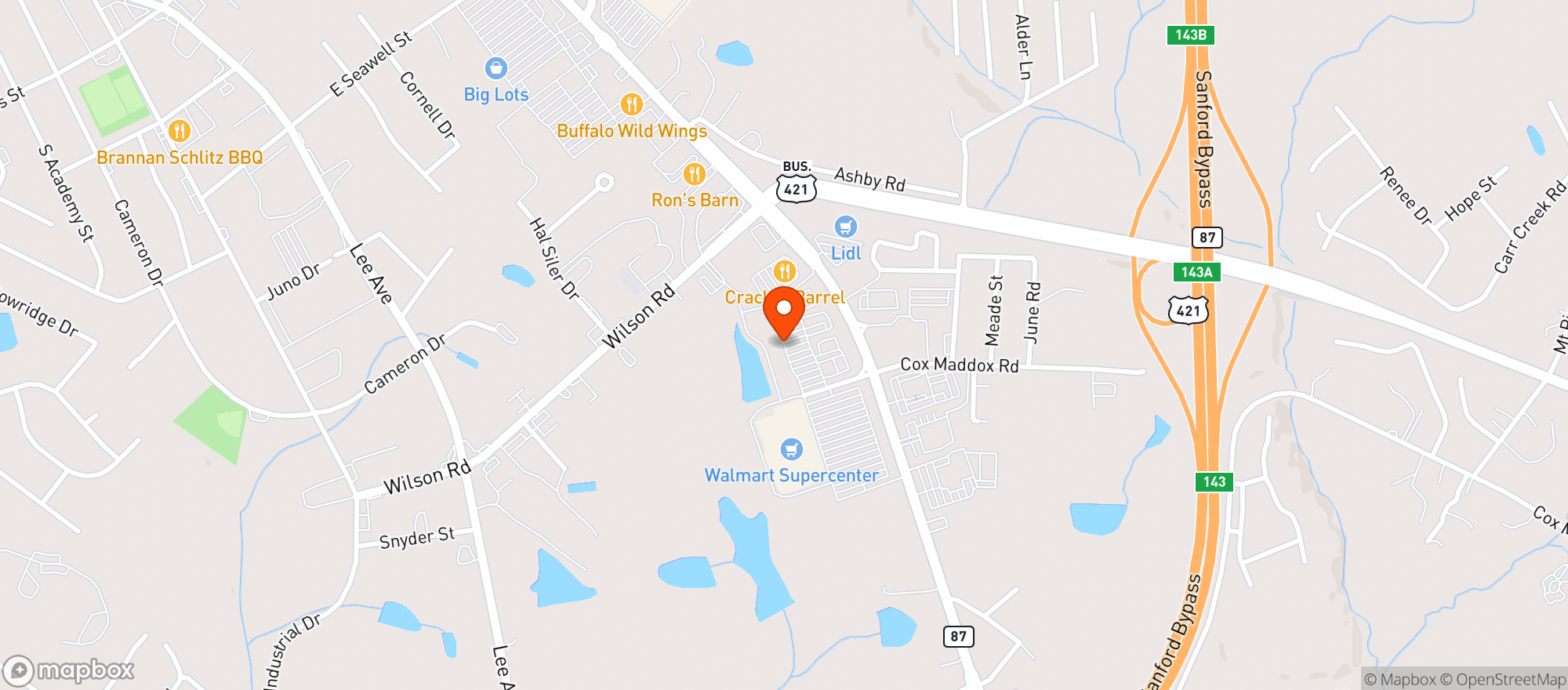 Map showing Vitamin Shoppe - Sanford