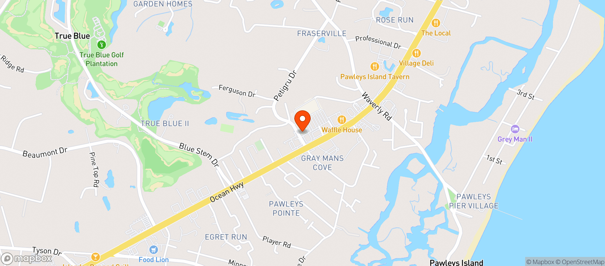 Map showing Publix