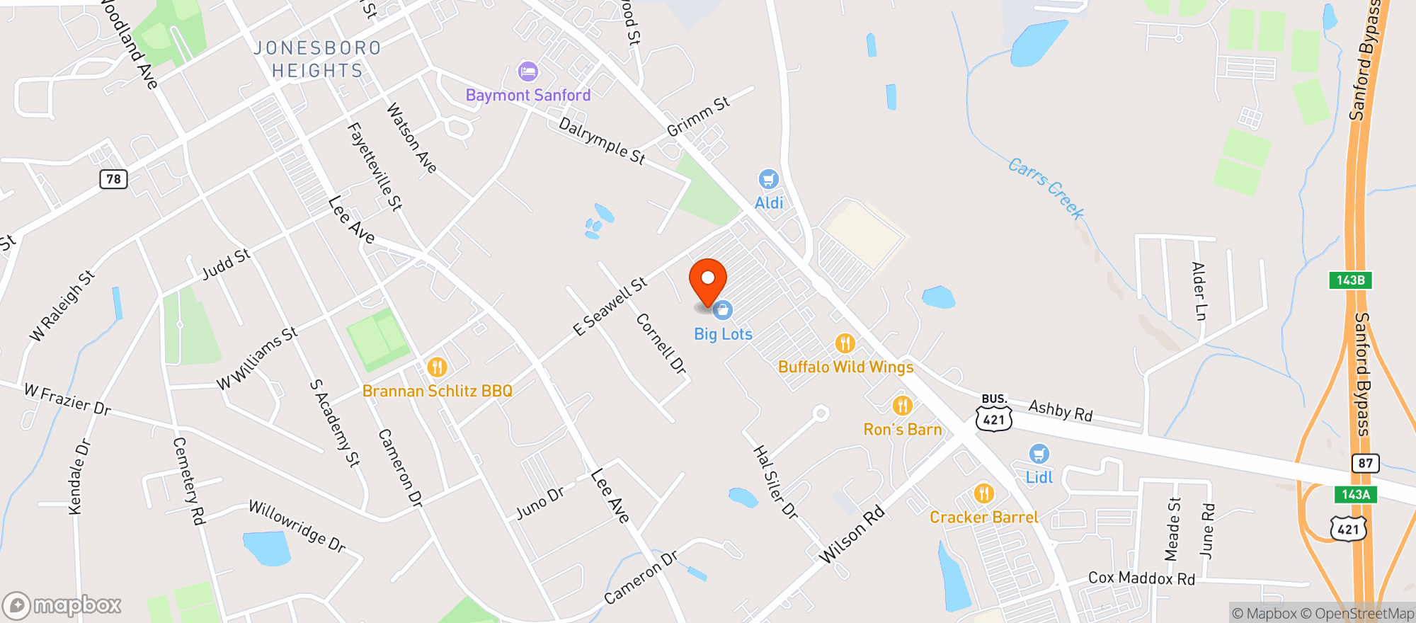 Map showing Food Lion