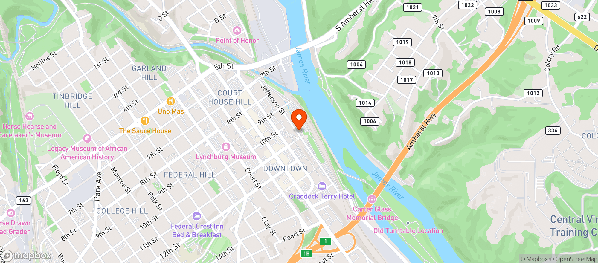 Map showing The Water Dog