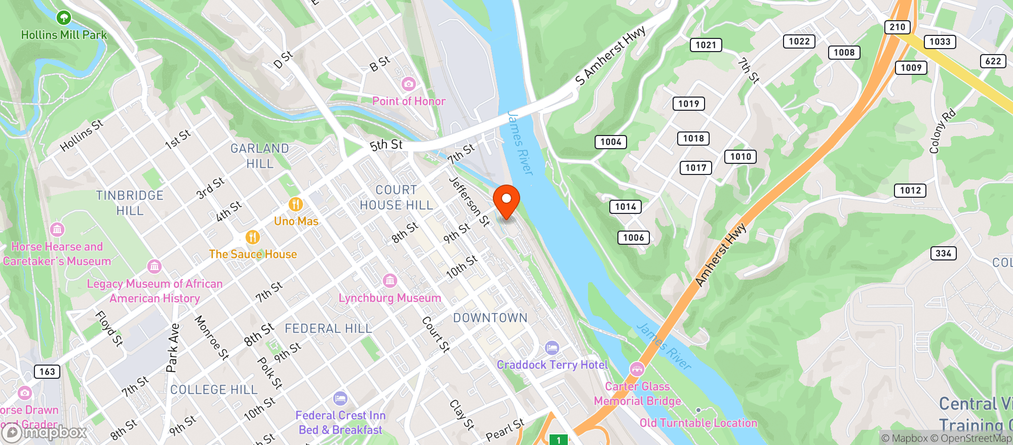 Map showing Depot Grille