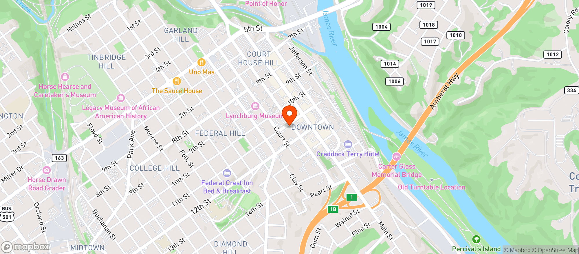Map showing Rhodora