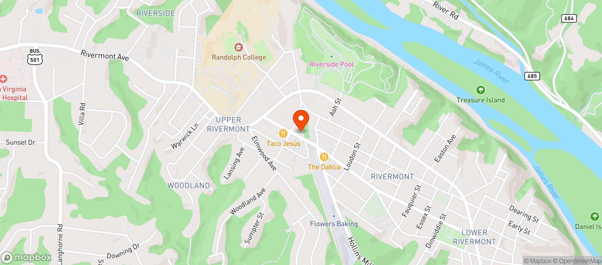 Map showing Bentley S On Bedford