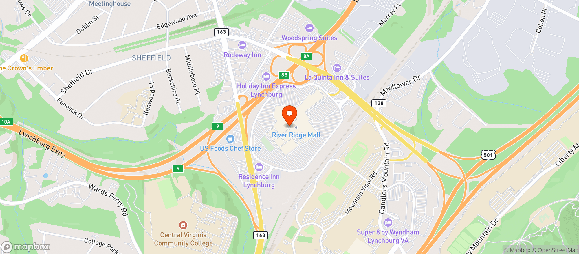 Map showing Gnc
