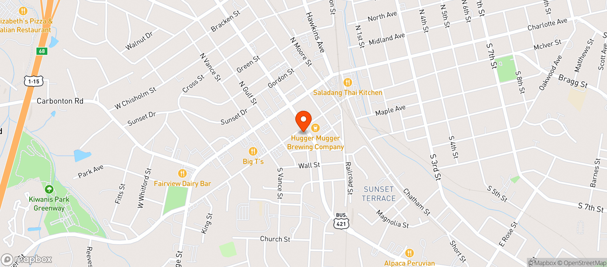 Map showing Wana Navu Kava Bar