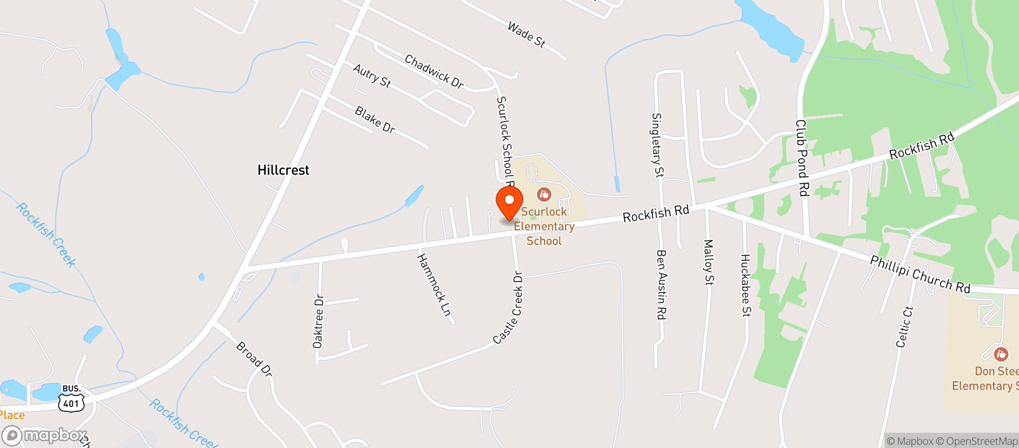 Map showing J & L Grocery
