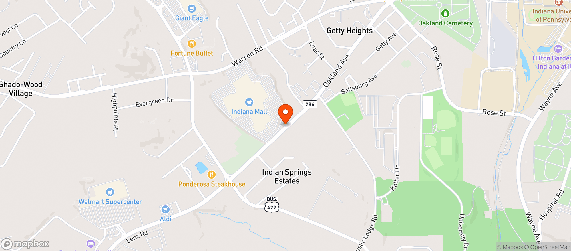 Map showing Gnc