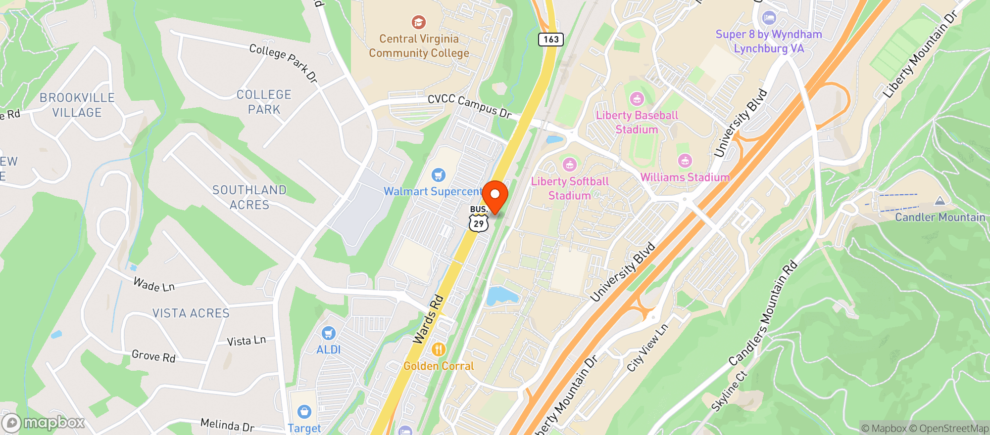 Map showing Craft Beer Cellar Lynchbu