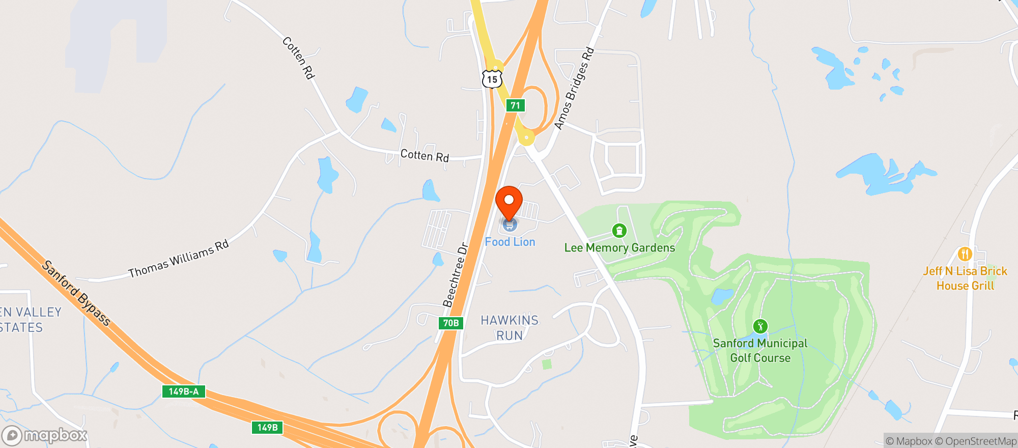 Map showing Food Lion