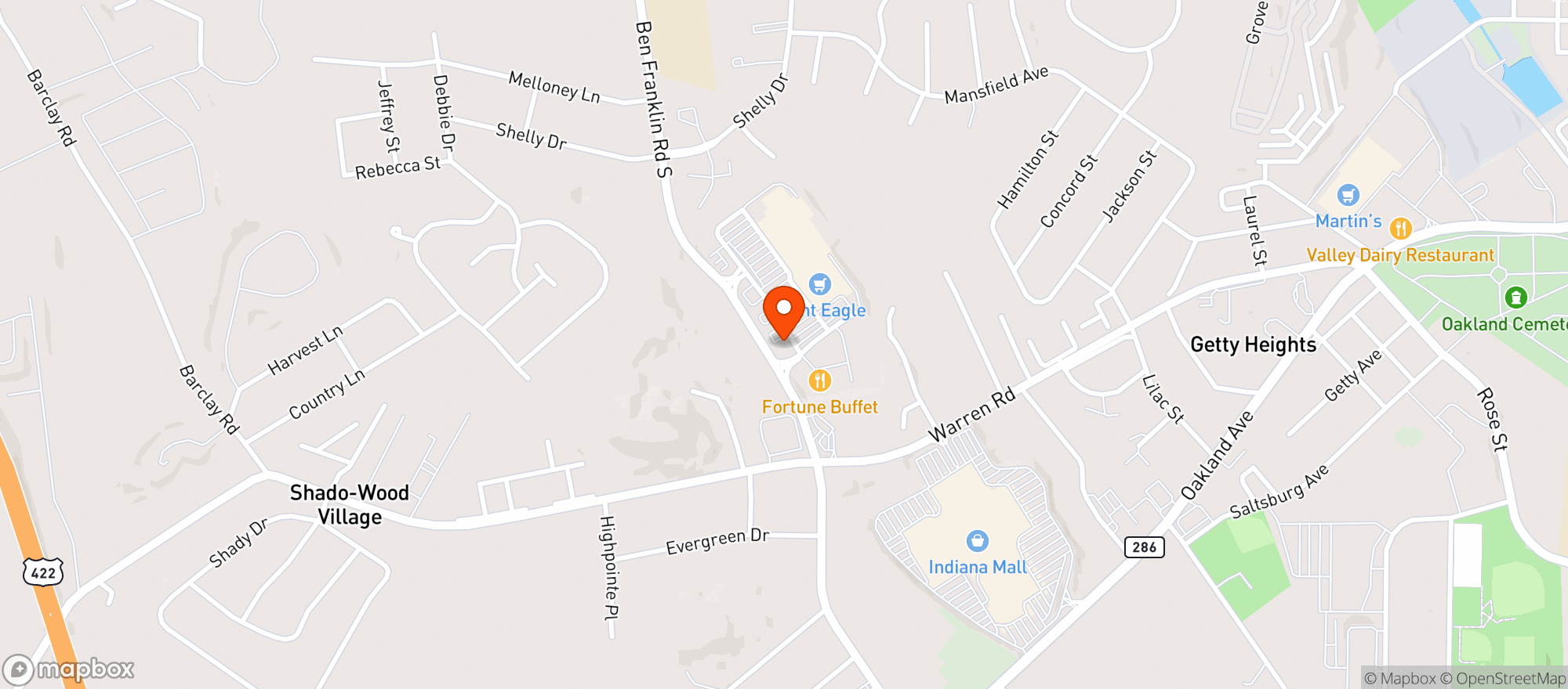 Map showing Giant Eagle