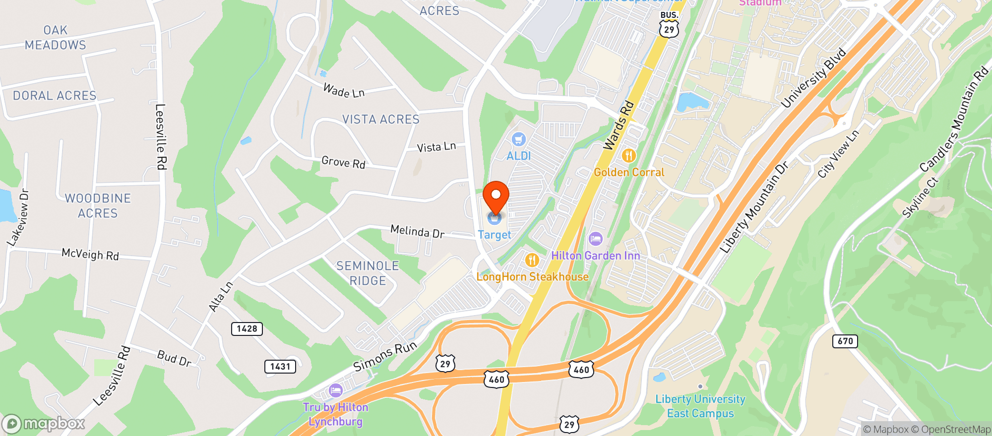 Map showing TARGET