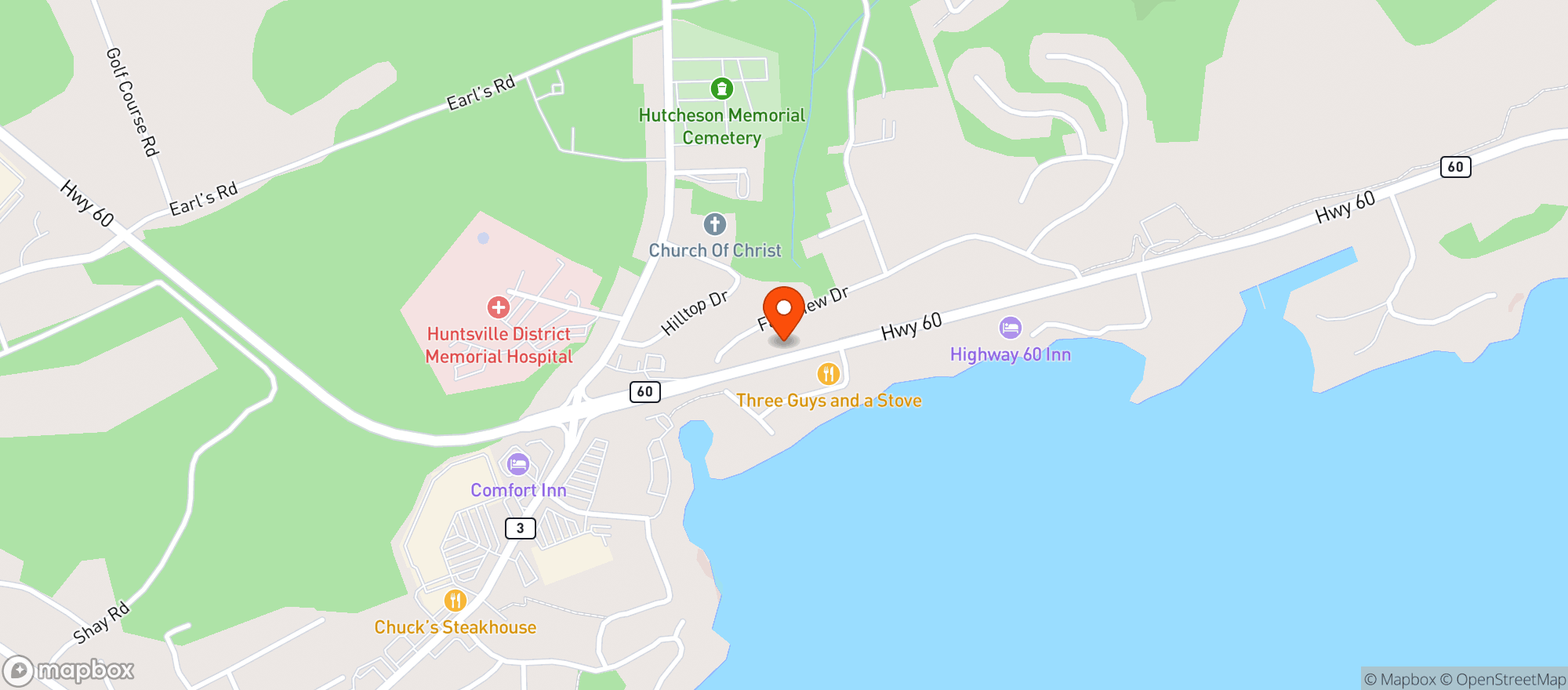 Map showing Farmers Daughter