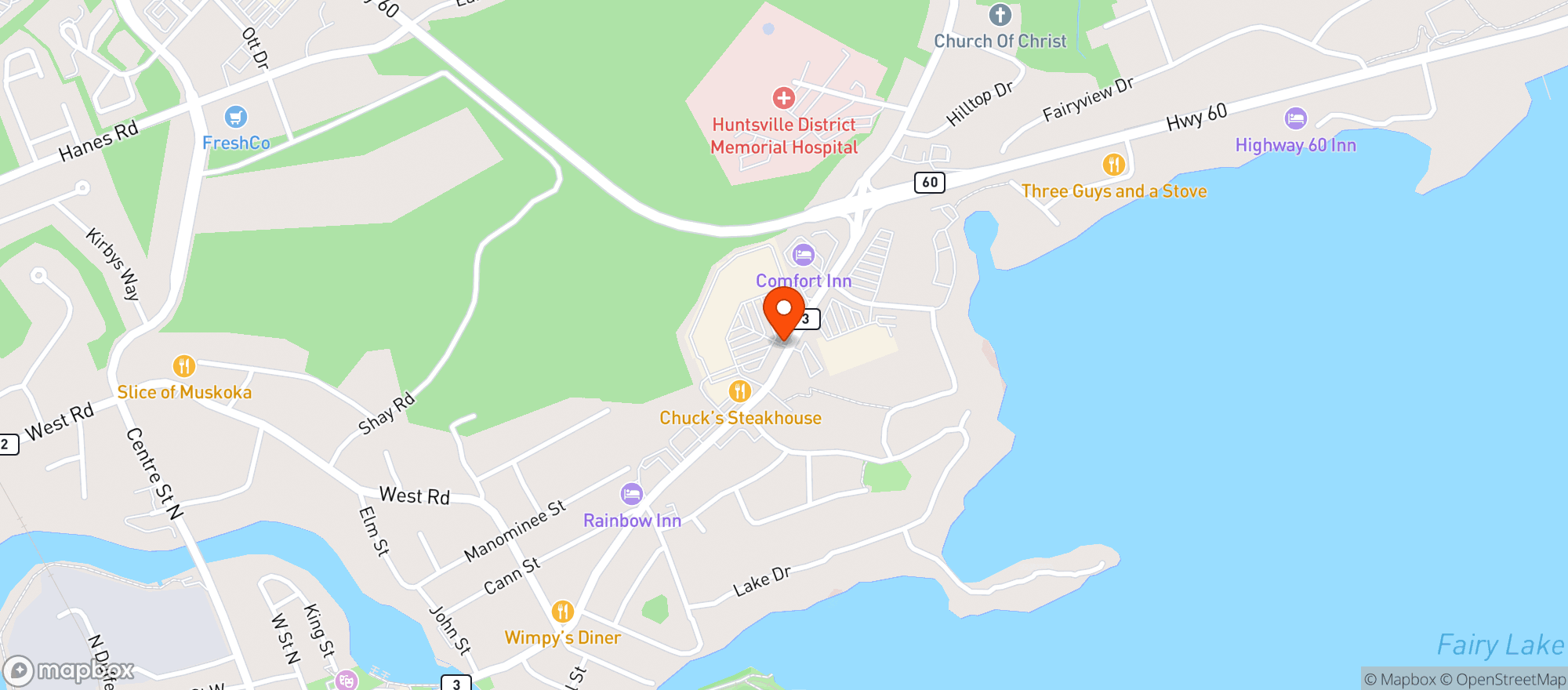 Map showing Metro Ontario