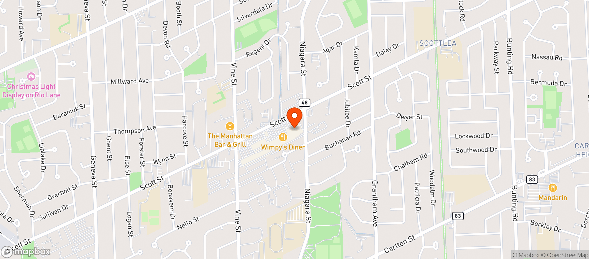 Map showing Sobeys 916