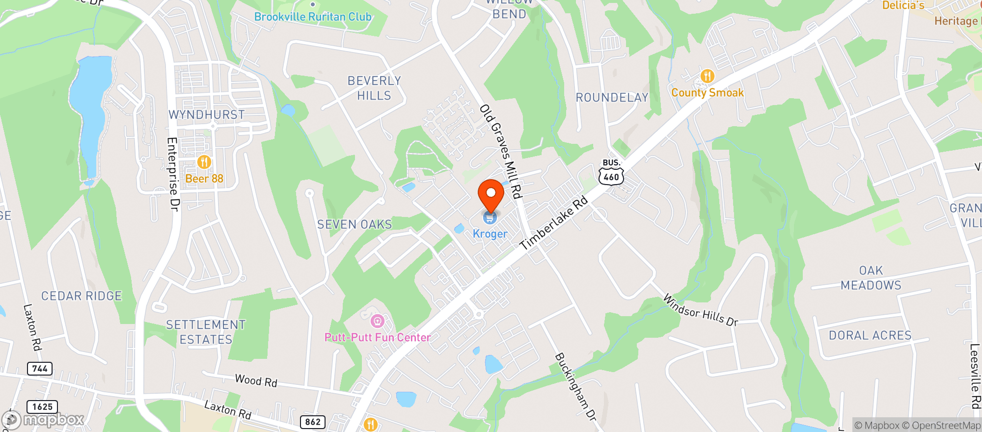 Map showing Kroger