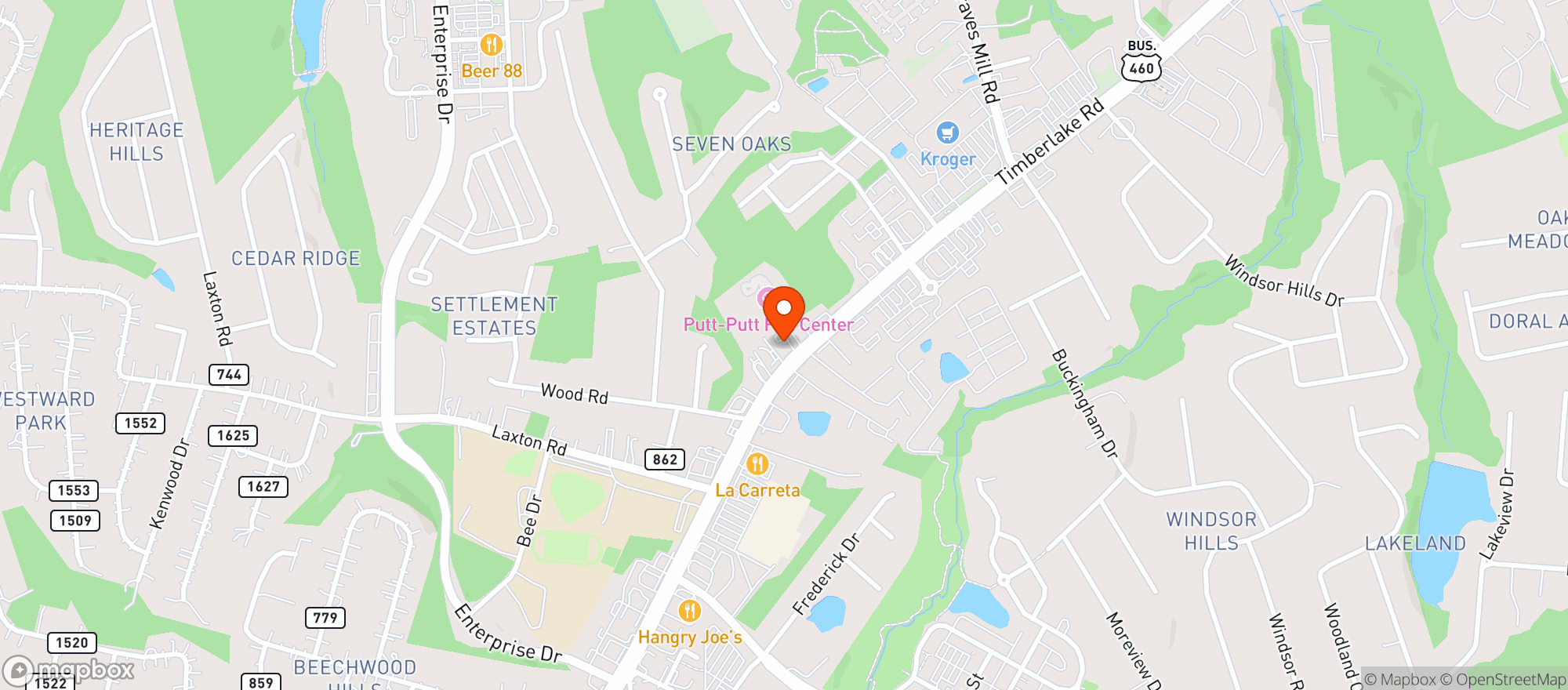 Map showing La Villa Da Toto