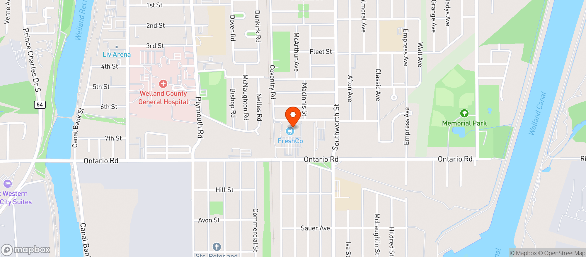 Map showing Freshco
