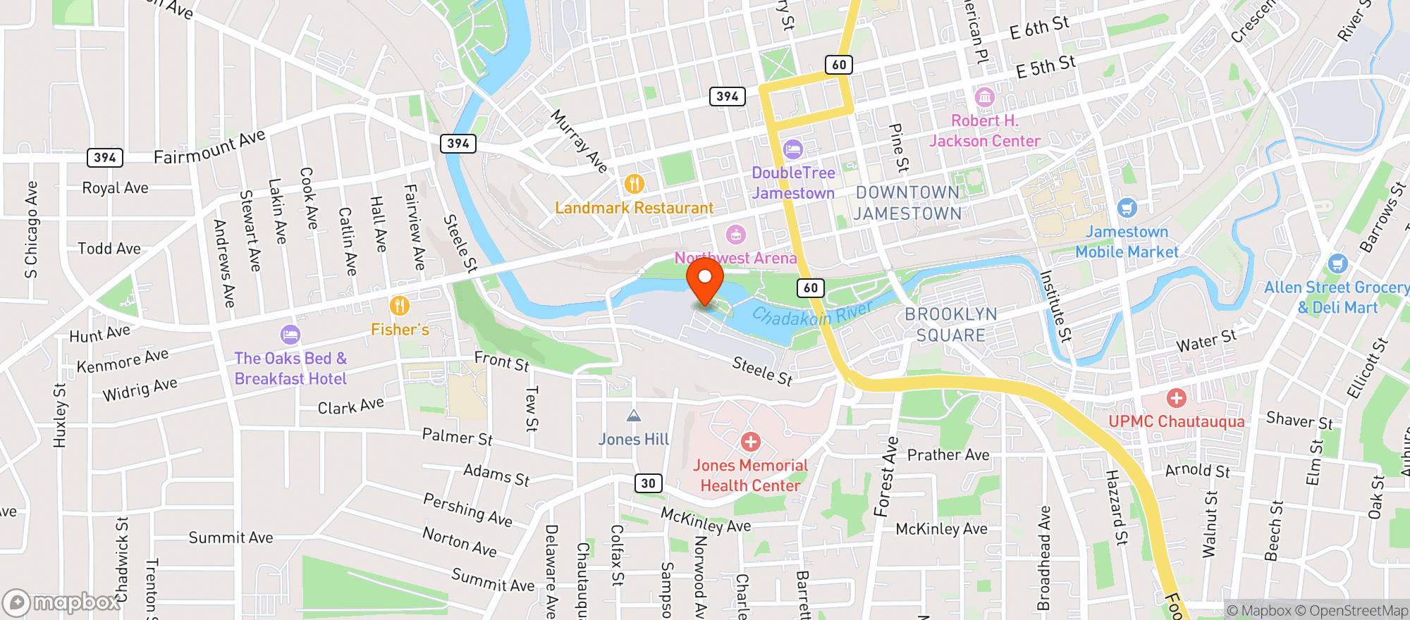 Map showing Wegmans