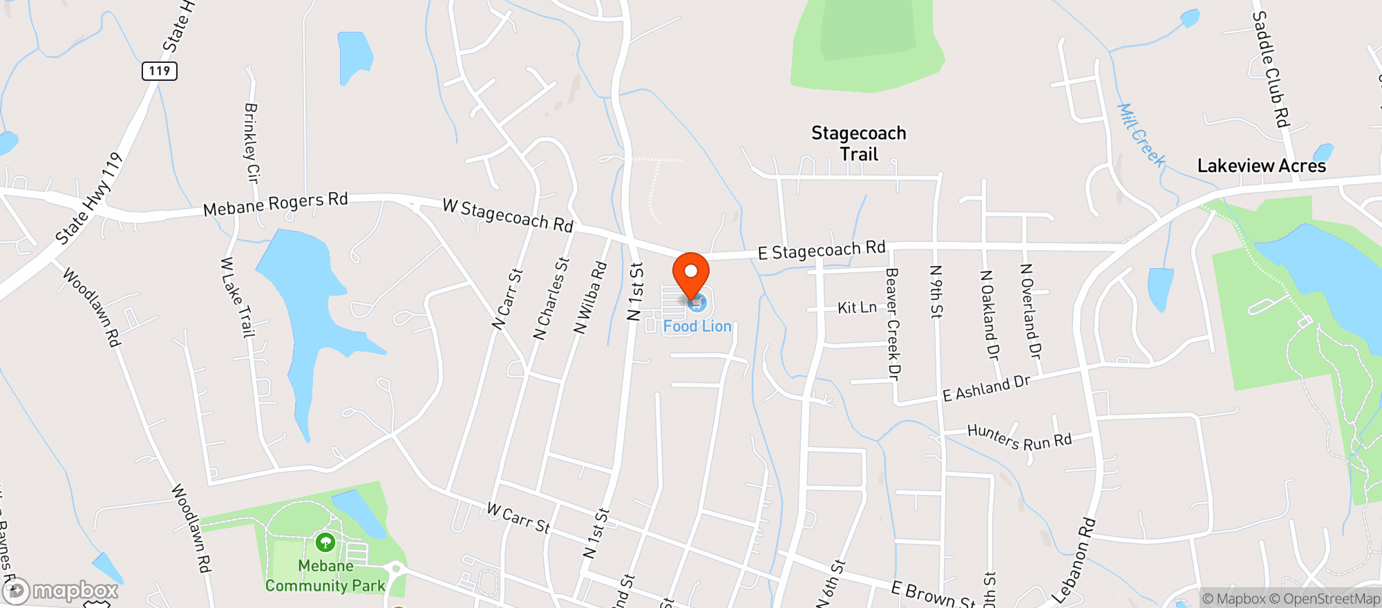 Map showing Food Lion