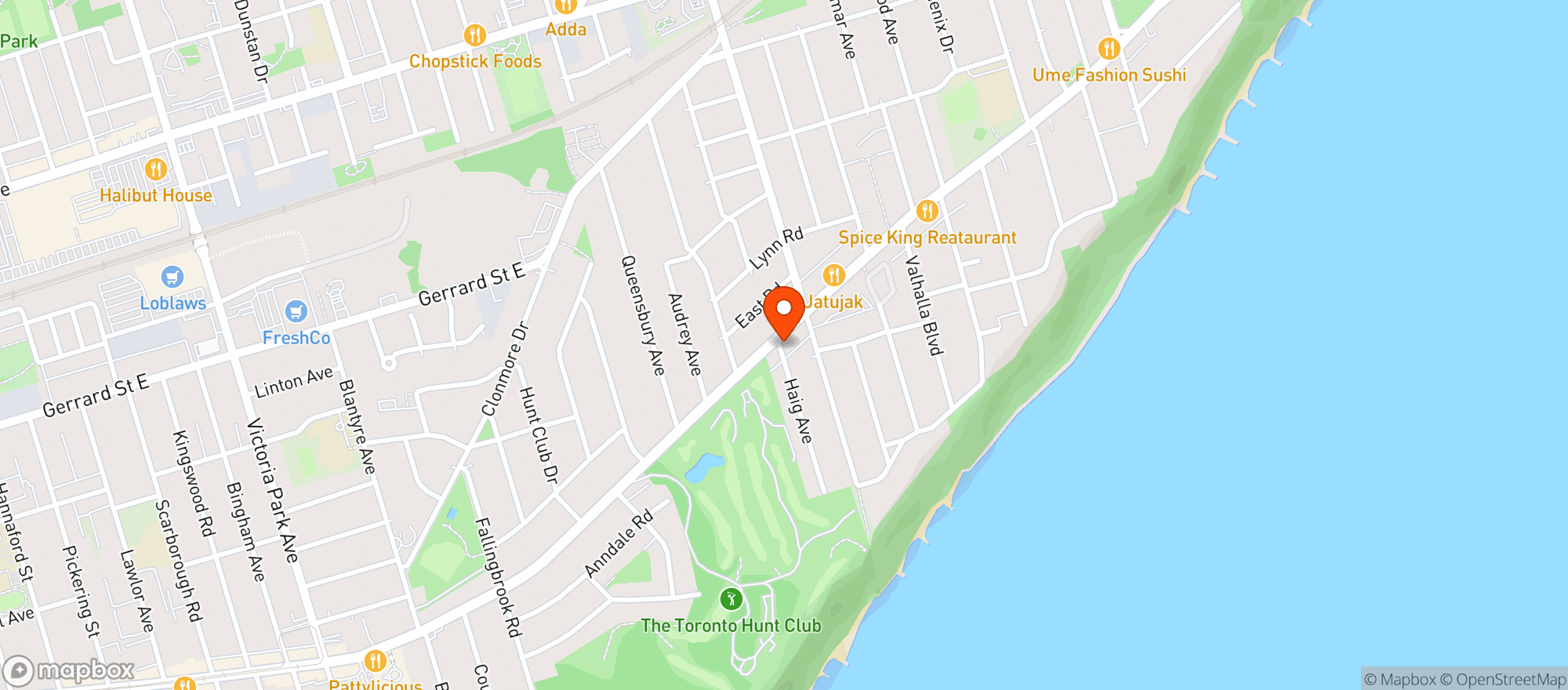 Map showing City Cottage Market