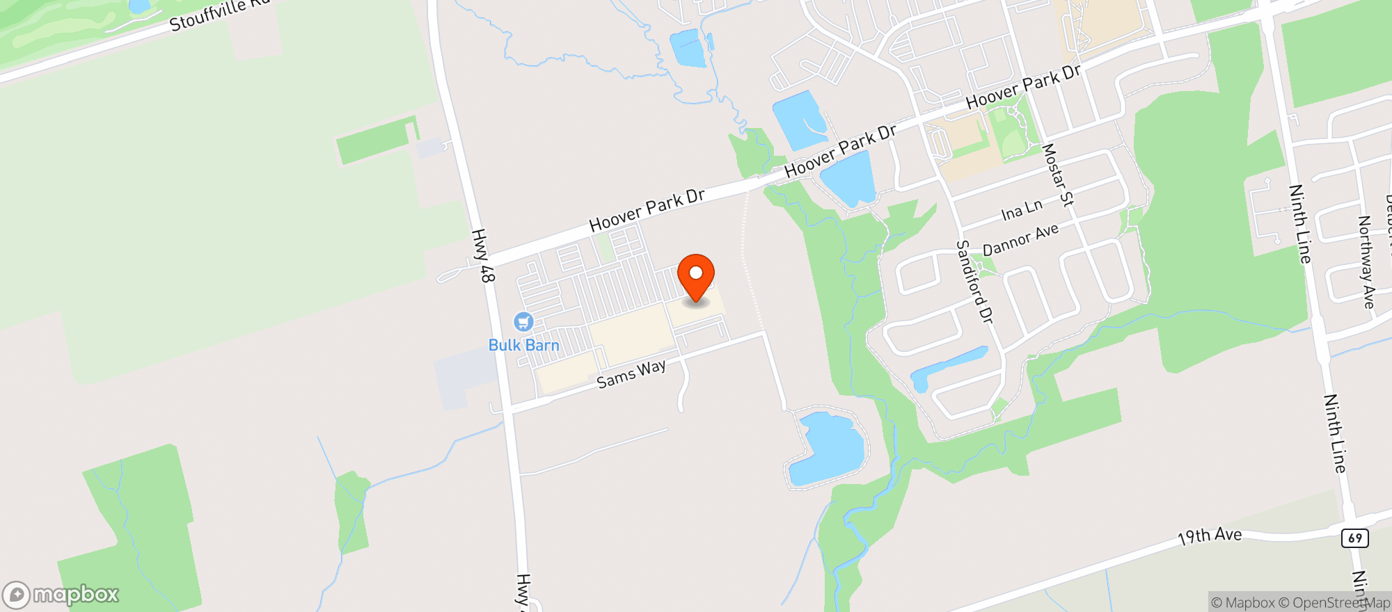 Map showing Staples