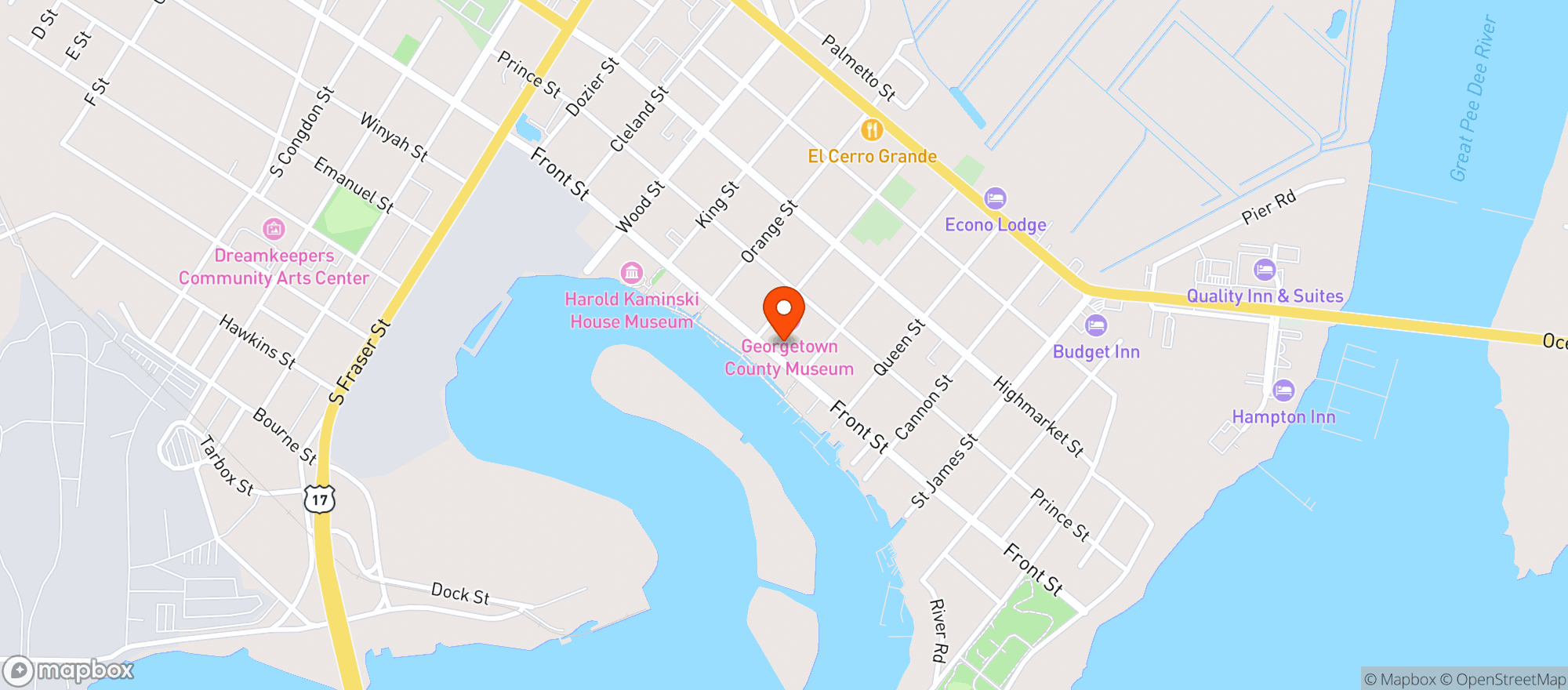 Map showing Indigo Mercantile