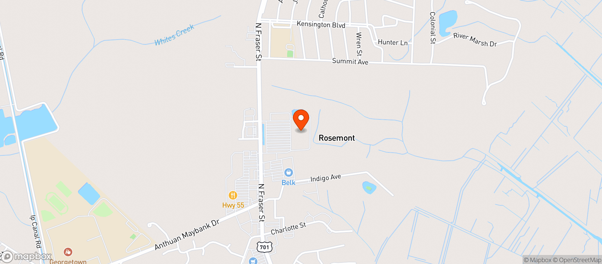Map showing Walmart Supercenter