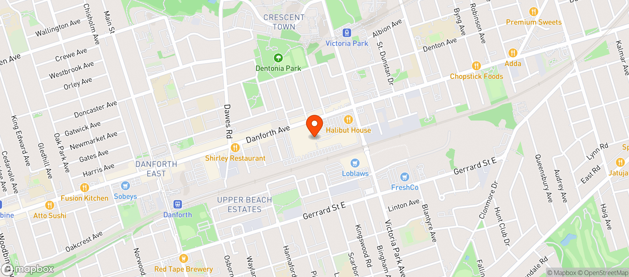 Map showing Metro Ontario