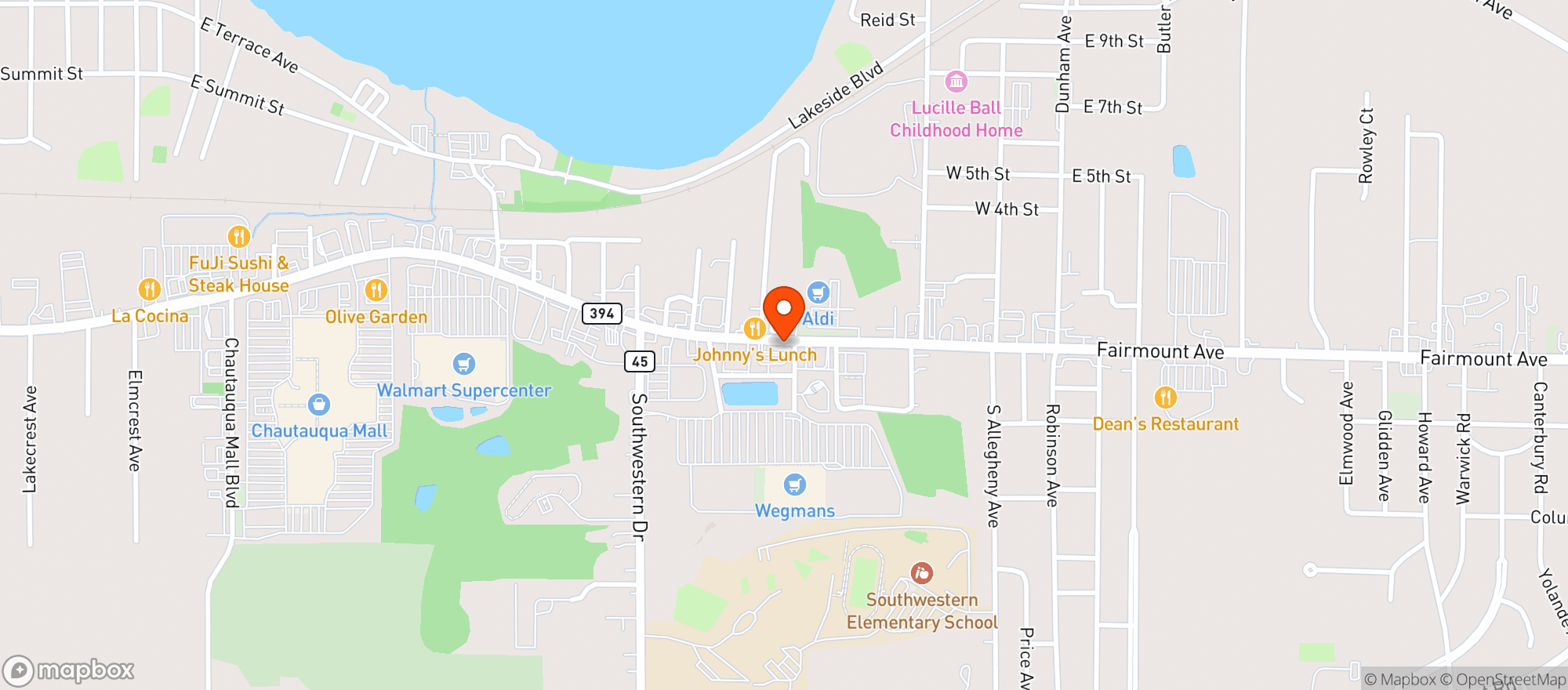Map showing Wegmans