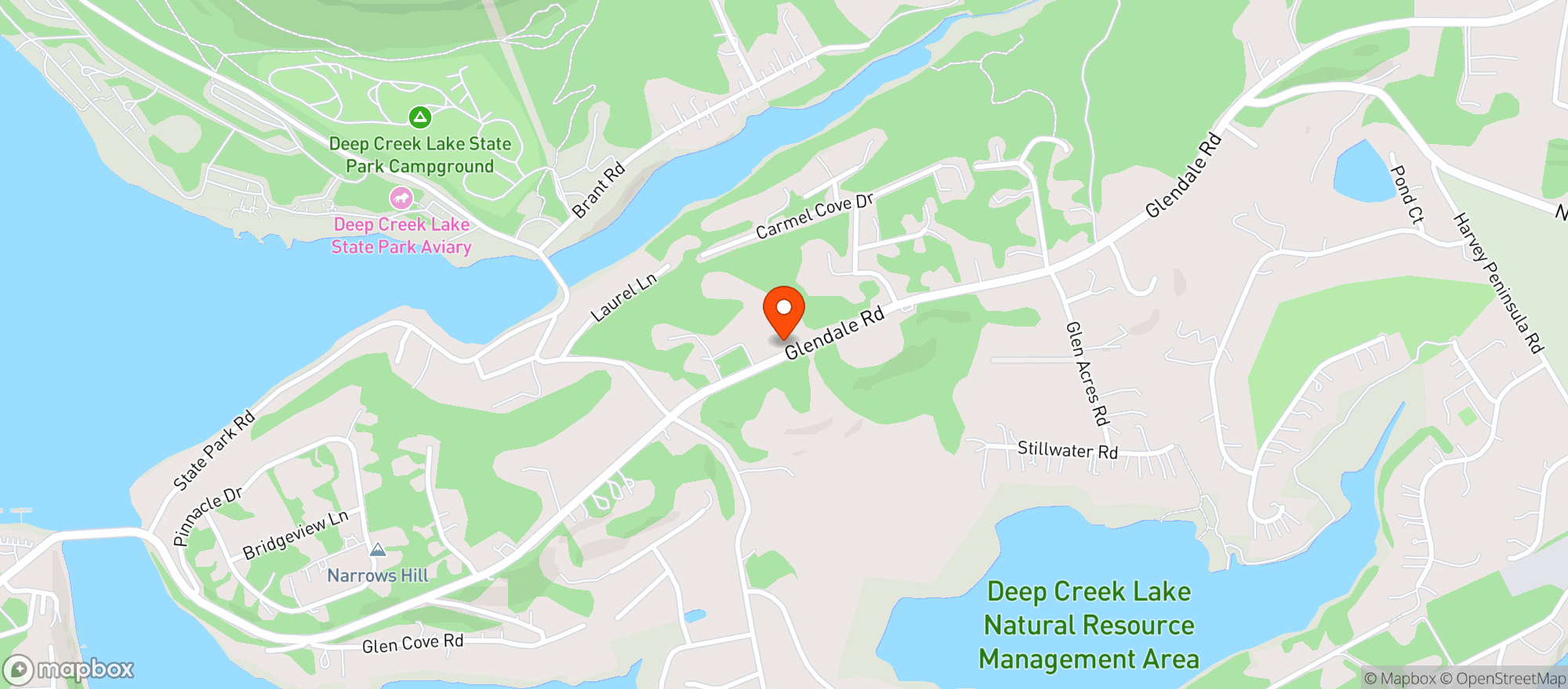 Map showing LAKE & LURE COUNTRY STORE