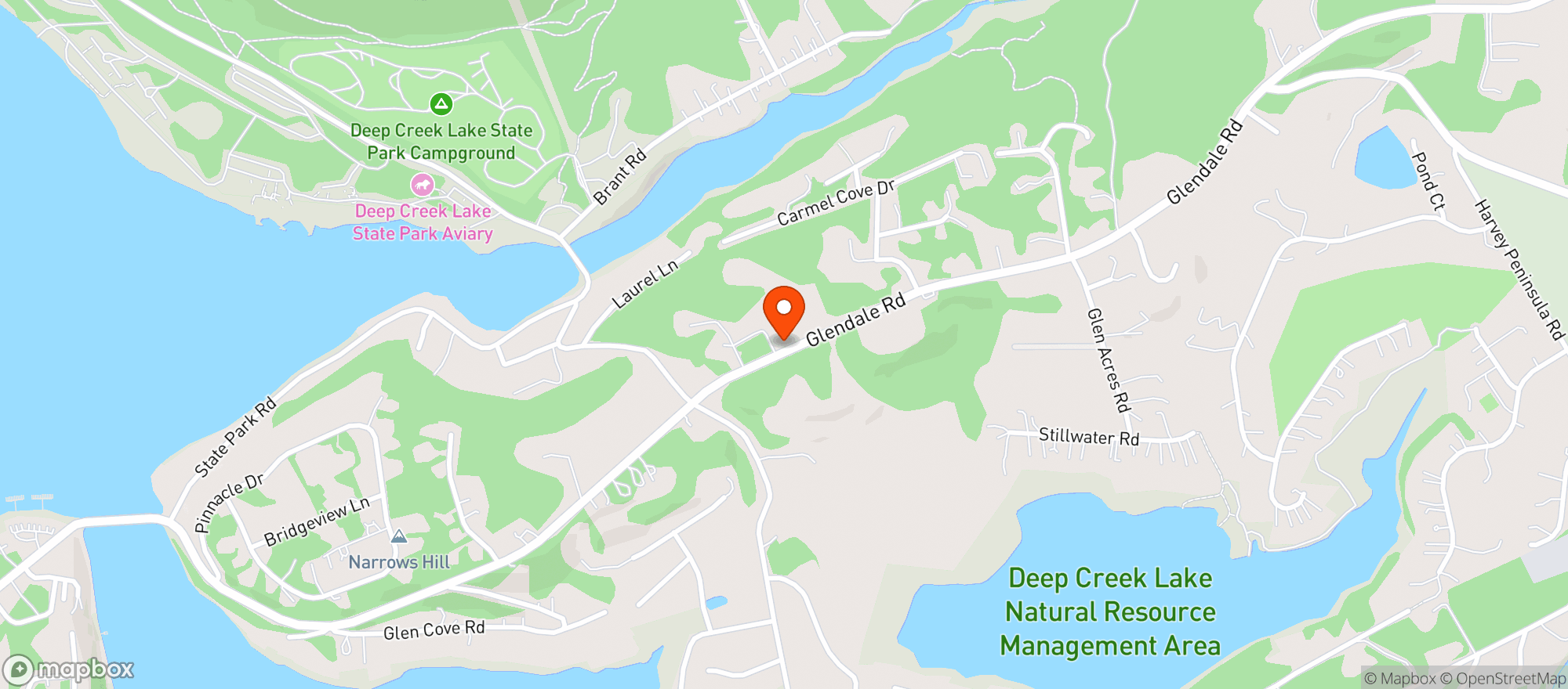 Map showing Fireside Deli and Wine Shoppe