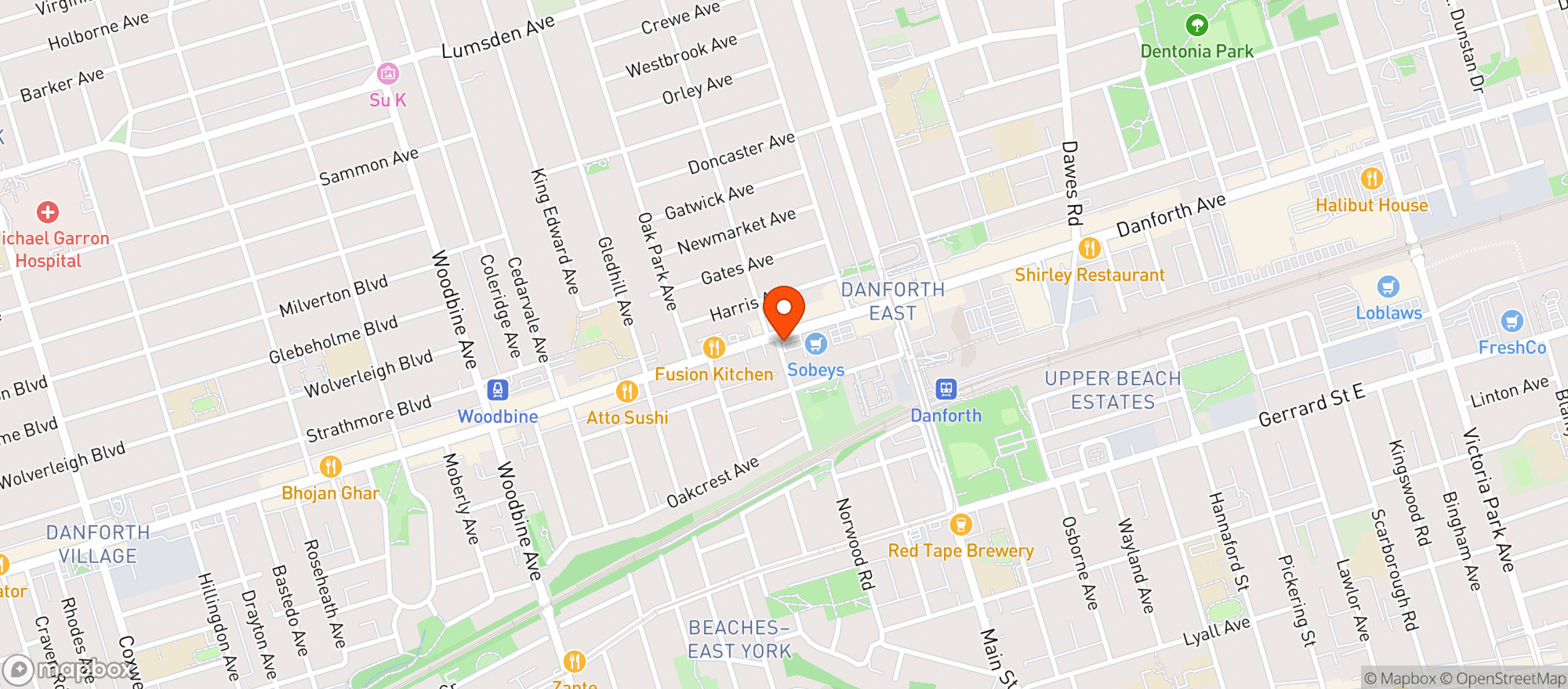 Map showing Sobeys 938