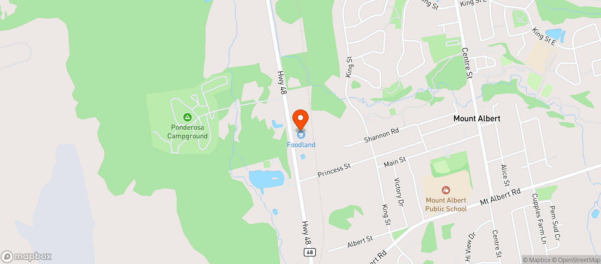 Map showing Foodland 6329