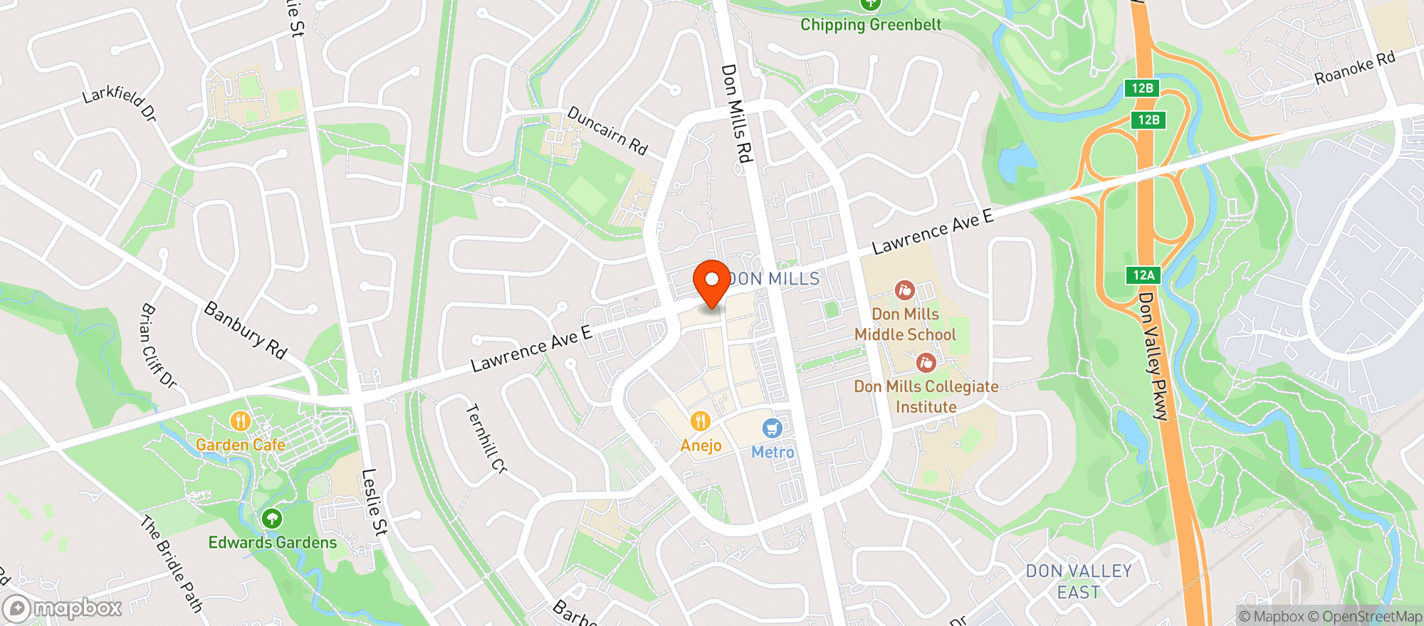 Map showing McEwan Foods