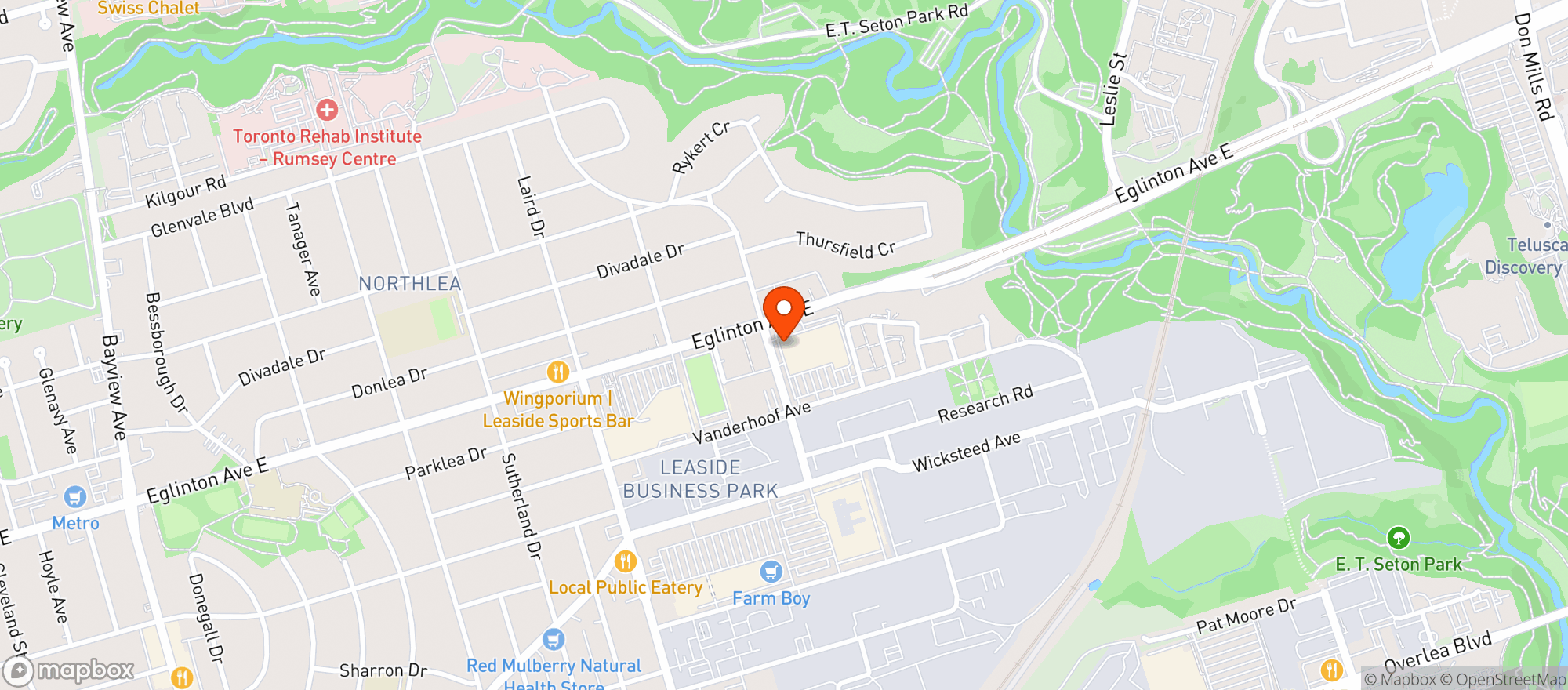 Map showing Staples