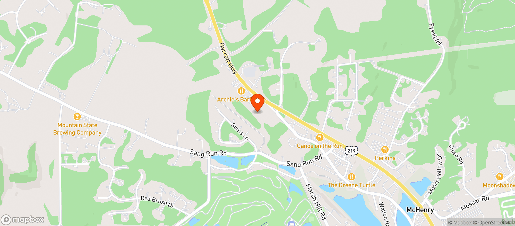 Map showing Deep Creek Beverage
