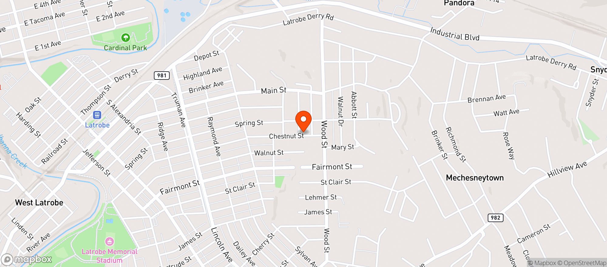 Map showing ROSA DIST. CO.