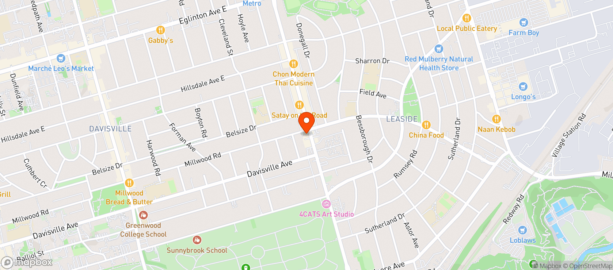 Map showing Lcbo 650