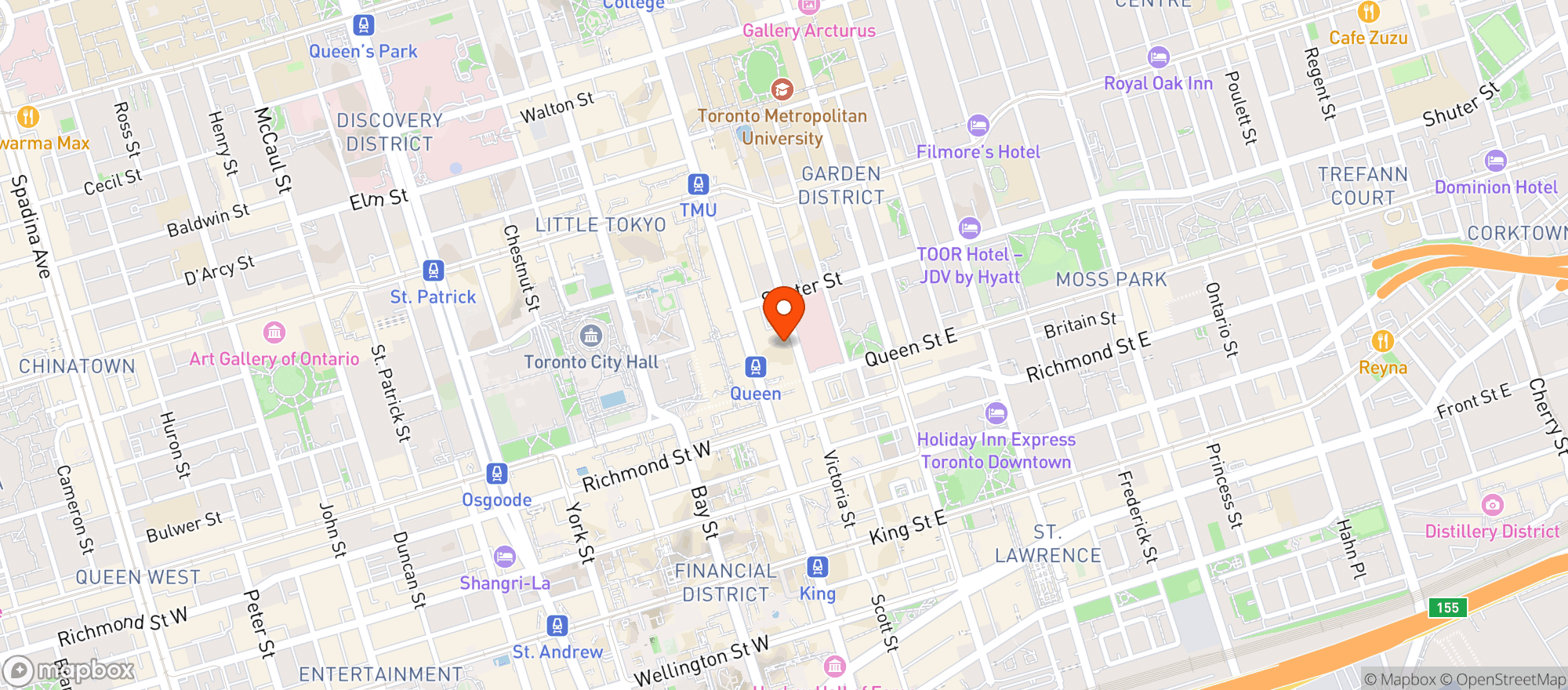Map showing Visa Screening Room #tiff