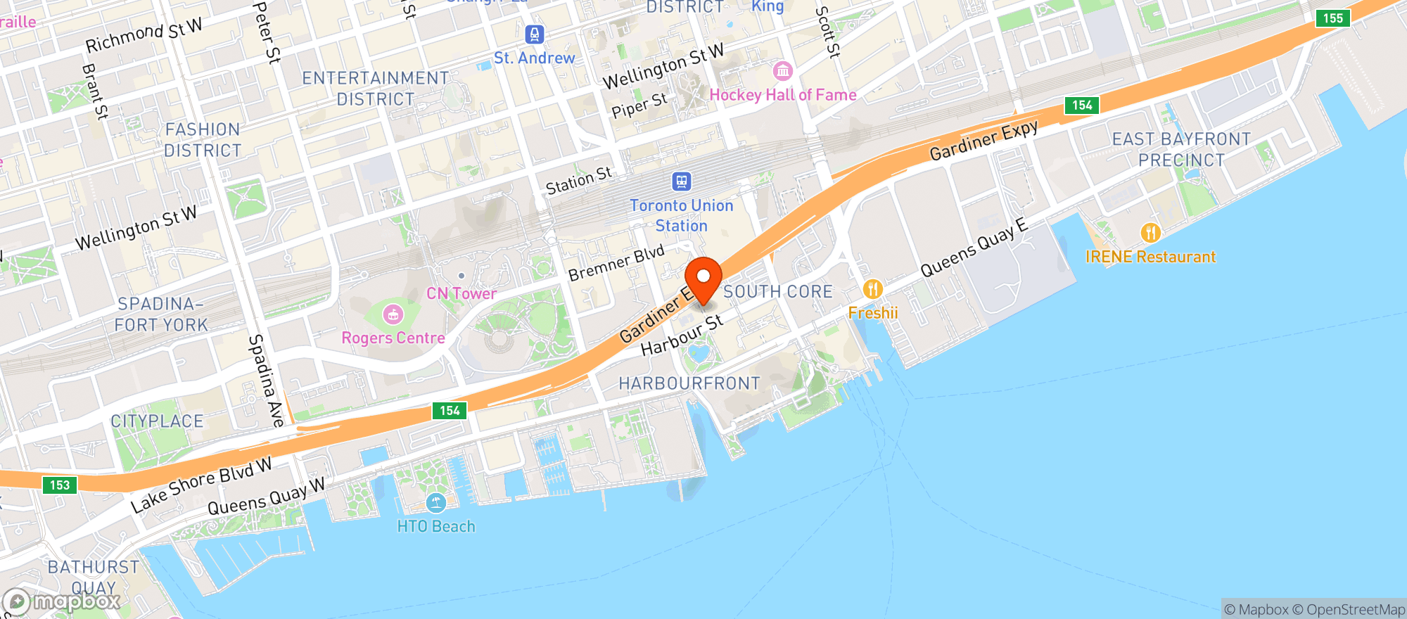 Map showing Nature's Emporium - One York Toronto