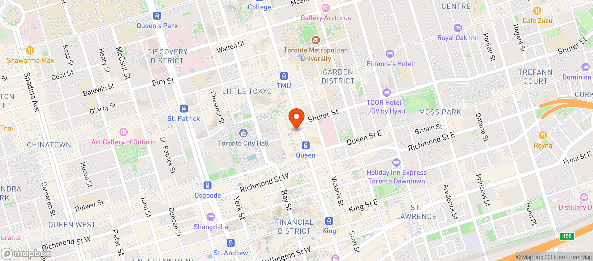 Map showing Eataly Eaton Centre