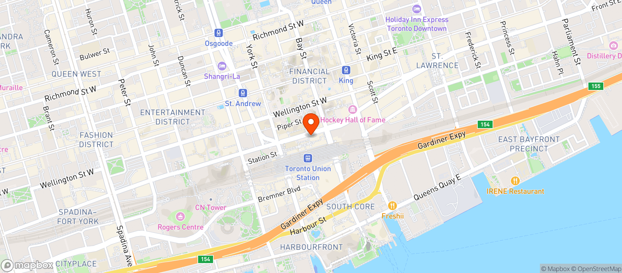 Map showing Blue Bovine Steak + Sushi House