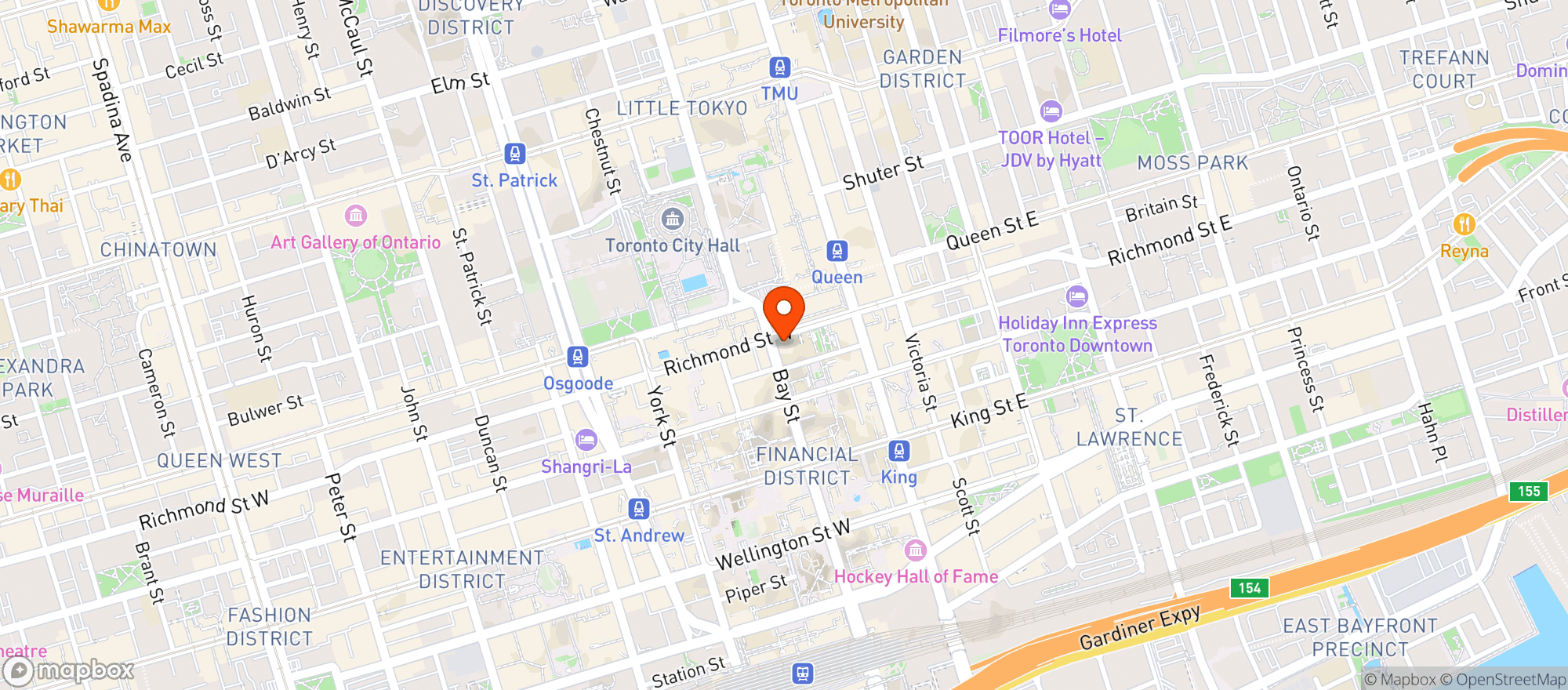 Map showing Hy’s Steakhouse