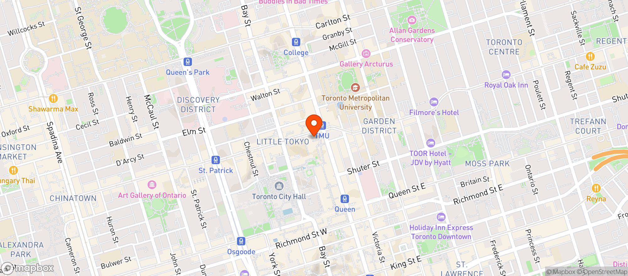 Map showing Joey Eaton Centre