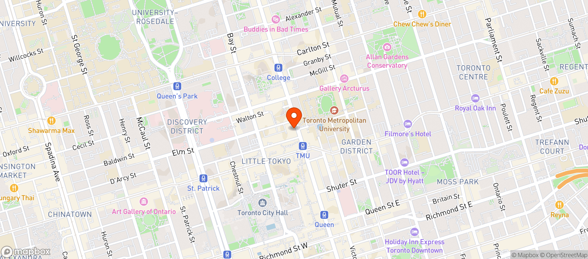 Map showing Healthy Planet - Yonge & Dundas