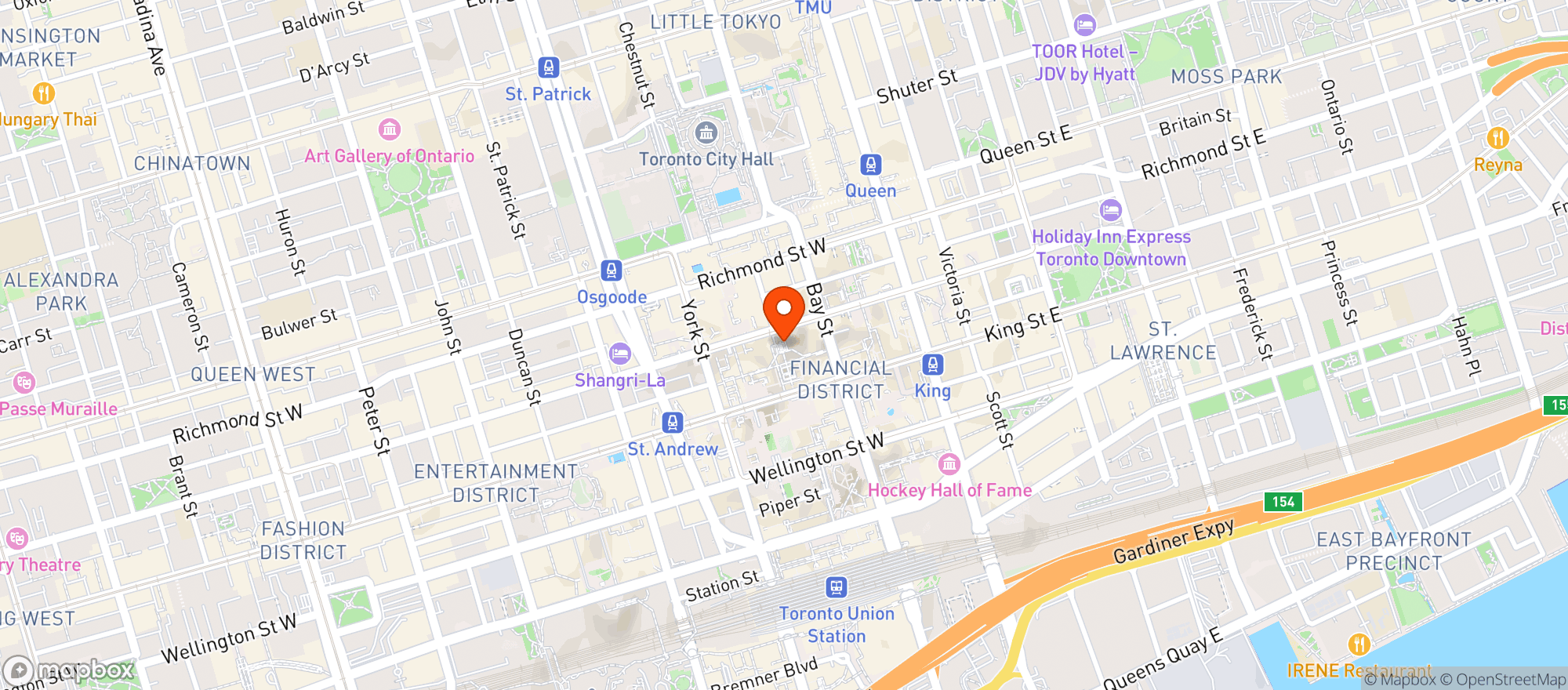 Map showing Cactus Club Cafe