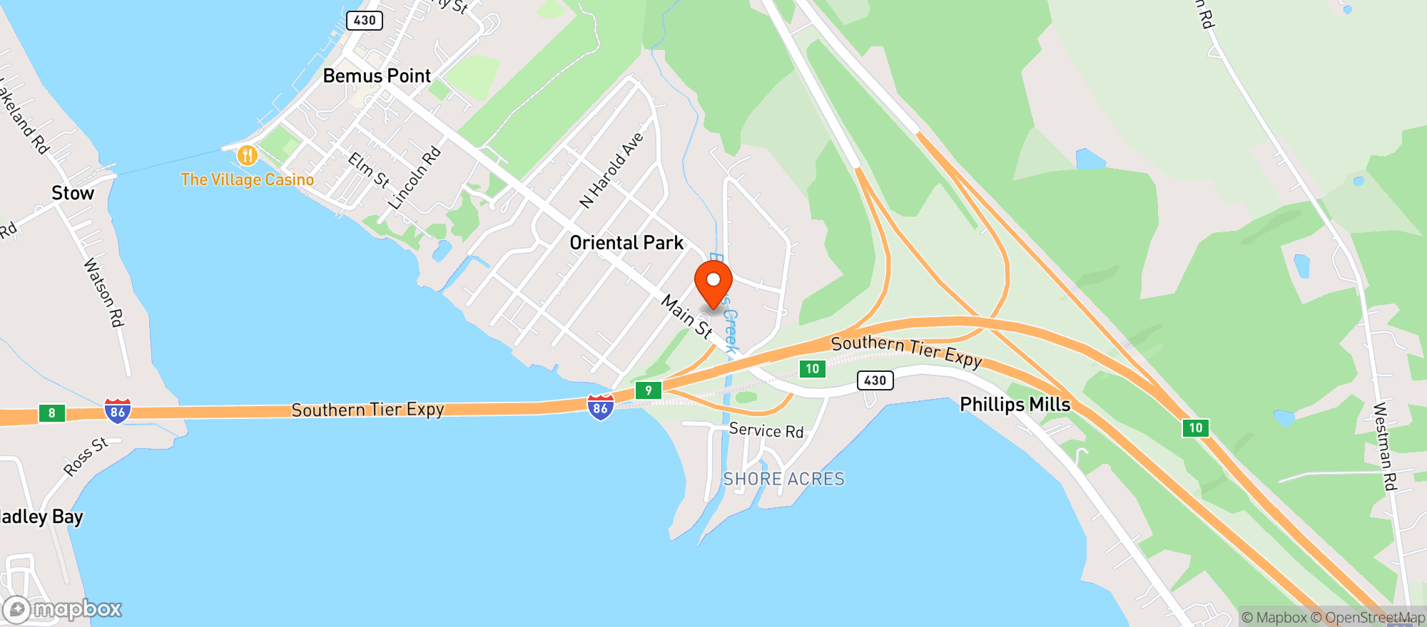 Map showing Bridgeview Wine & Liquor