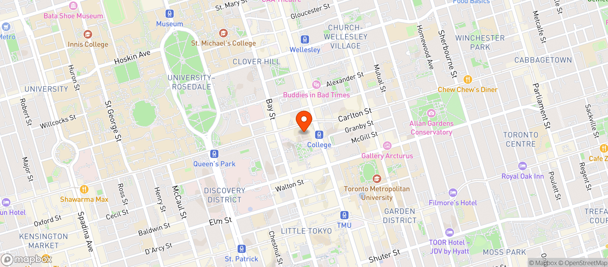 Map showing The Carlu