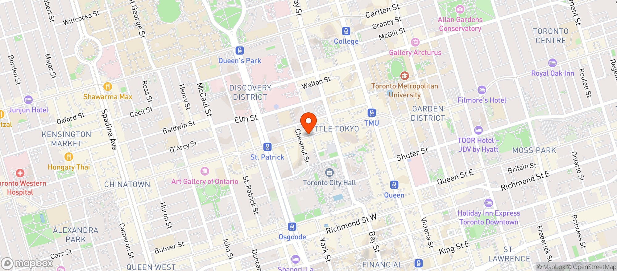 Map showing Kimchi Korea House