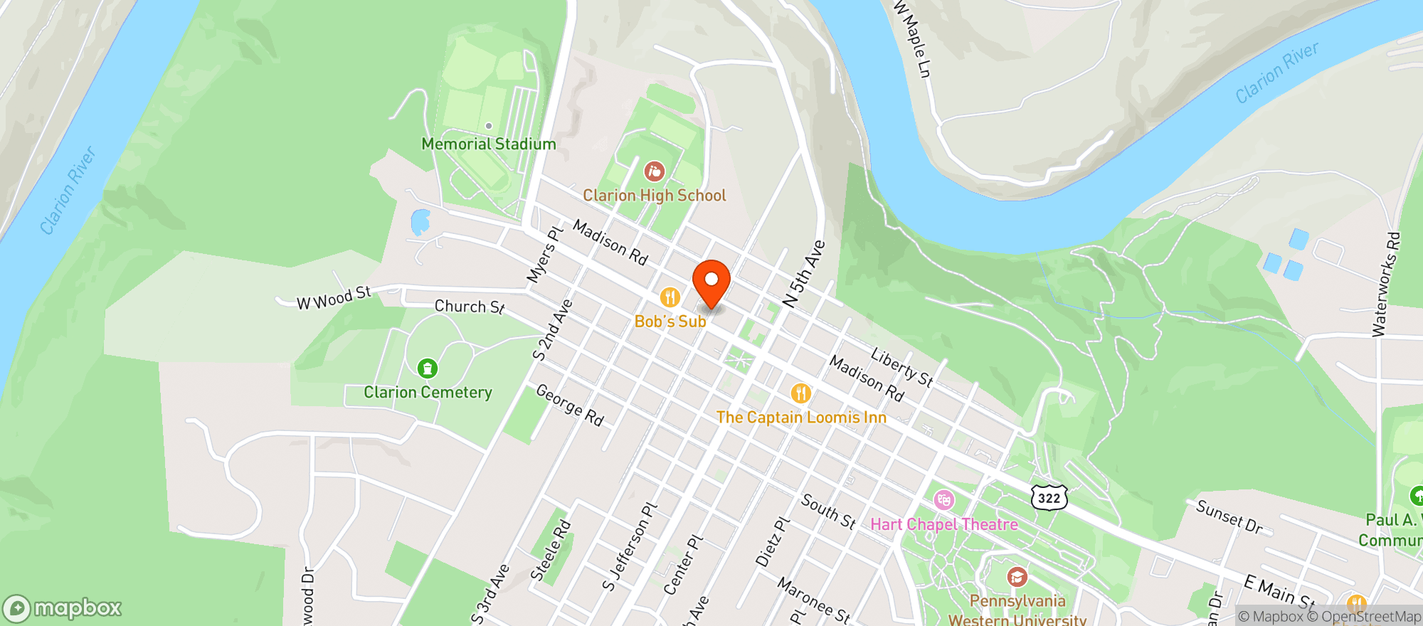 Map showing Clarion Beverage Inc